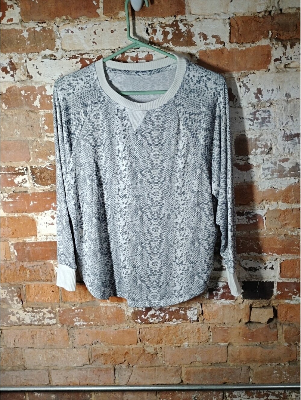 Secret Treasures Long Sleeve Snake Hocci Top